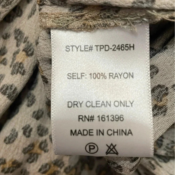 Skylar & Madison Brown Animal‎ Print Leopard Small Mini Ruffled Dress - Picture 6 of 6